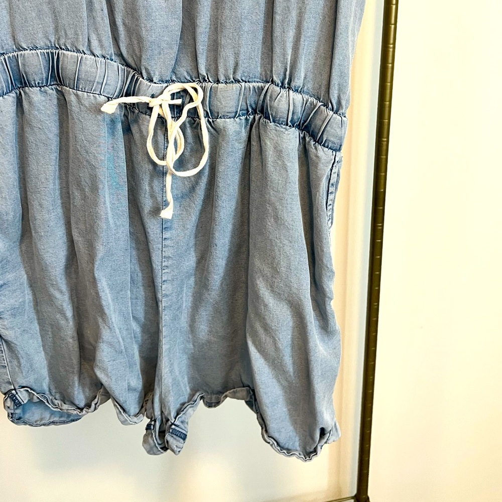 Pink Lily Denim Romper (XL)